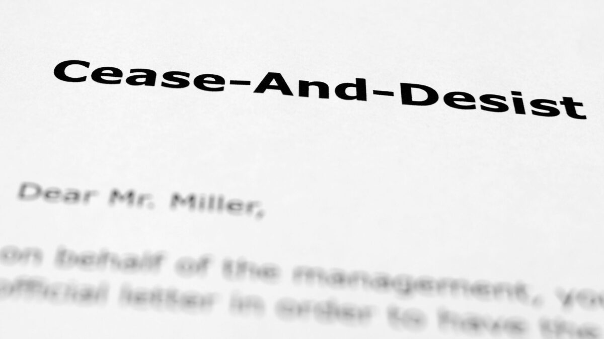 What Is a Cease-and-Desist Letter?